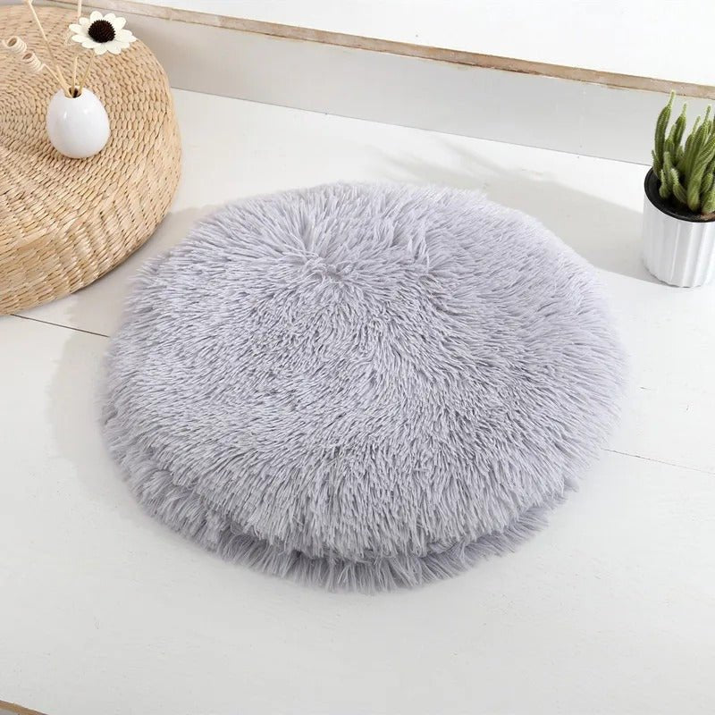 coussin chat gris