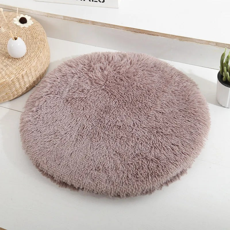 coussin chat marron