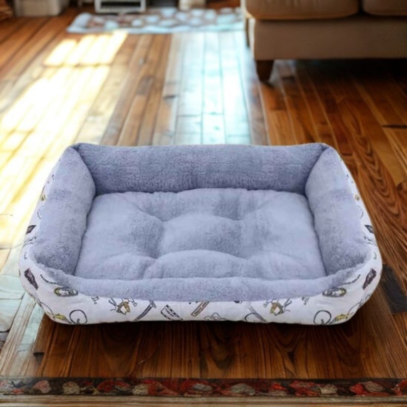 coussin chat blanc gris