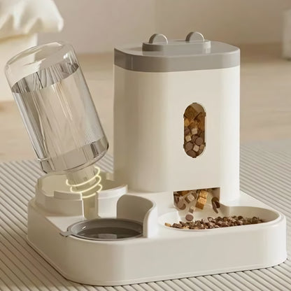 Distributeur automatique croquettes chat-avec abreuvoir 1L écoulement eau gravité
