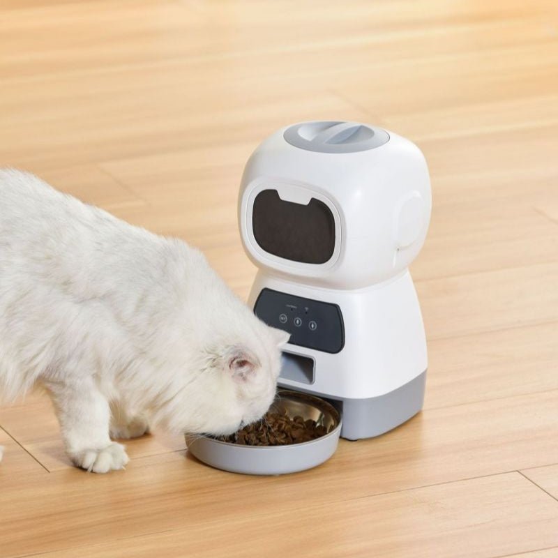 distributeur automatique croquettes chat mange gamelle