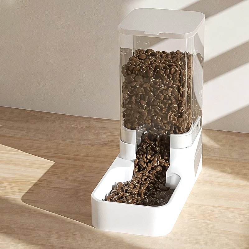 Distributeur de croquettes pour chat croq blanc