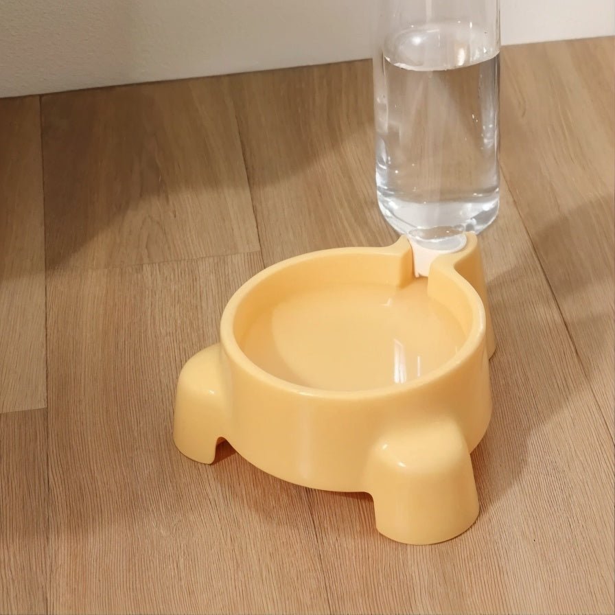 distributeur eau chat jaune