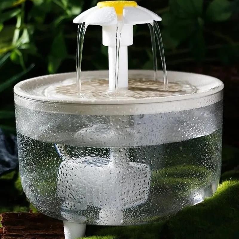 Fontaine à eau chat transparent beige