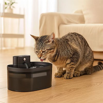 Fontaine a eau chat MonChatSyhdrate fonctionne sans fil