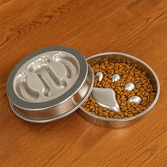 Gamelle anti glouton chat MonChatNivore dessus dessous