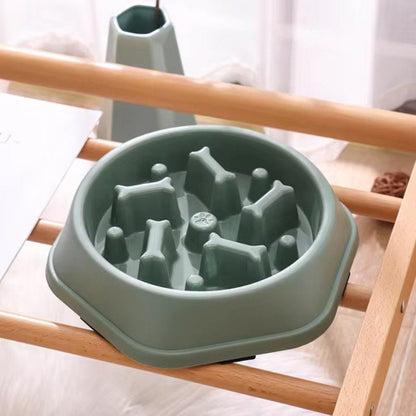 Gamelle anti glouton déco vert