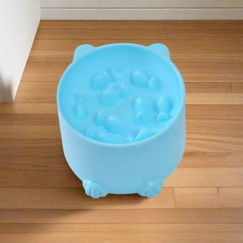 gamelle anti glouton bleu