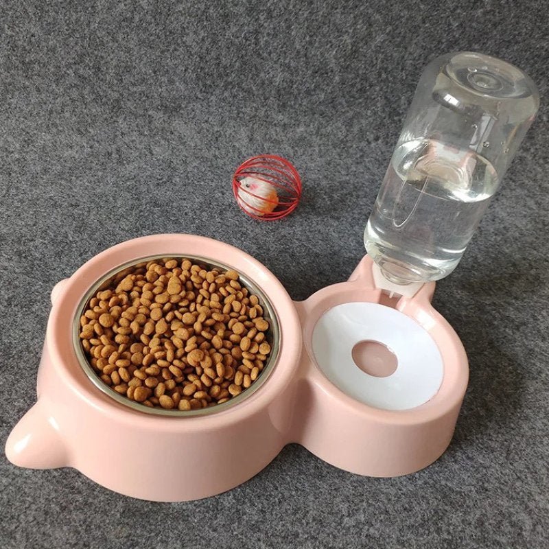 Gamelle chat rose