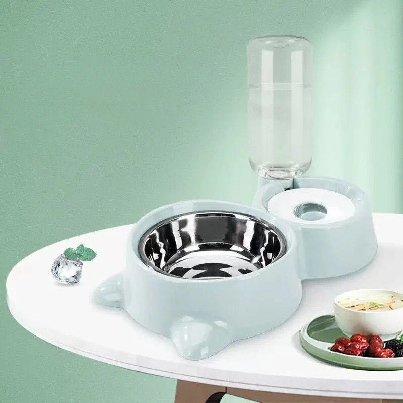 Gamelle chat sur table déco