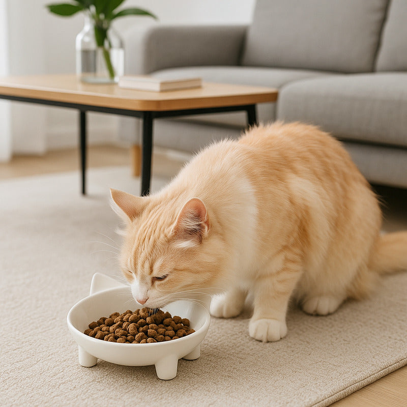 gamelle chat monchatmesoreilles blanc chat mange