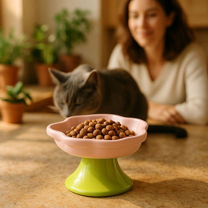 gamelle chat surélevée monchatcerama rose déco
