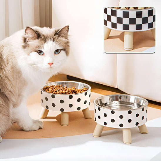 Gamelle chat surélevée | MonChatLeva™ - Mon chat mon tout