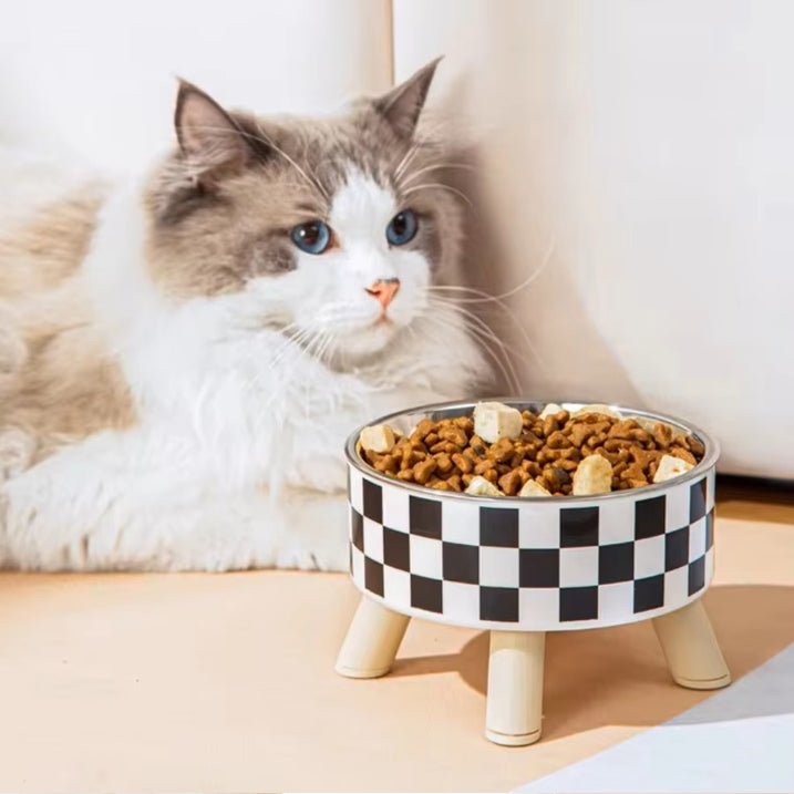 Gamelle chat surélevée | MonChatLeva™ - Mon chat mon tout