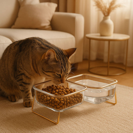 gamelle chat surélevée monchatpremeleve mange