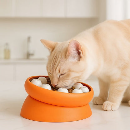 gamelle ludique chat monchatludo orange mange