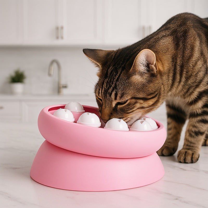 gamelle ludique chat monchatludo rose mange