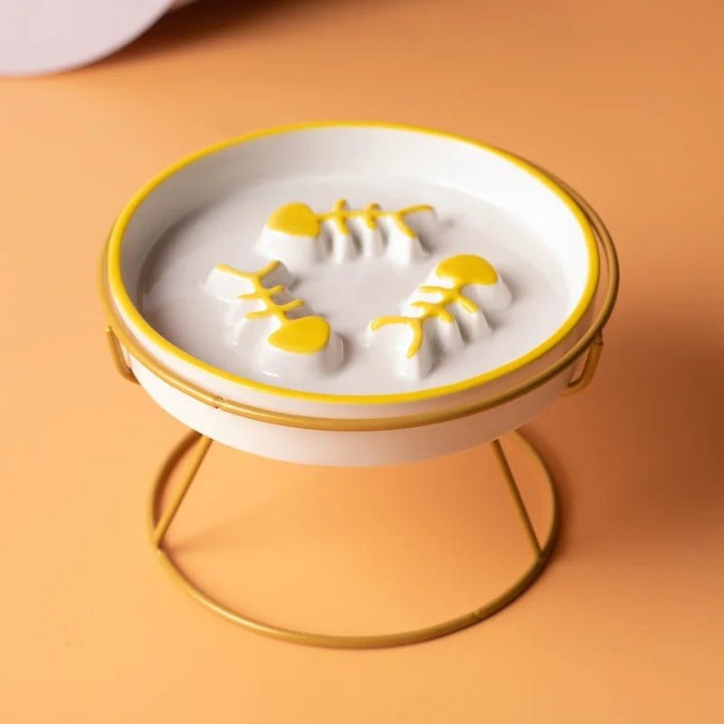 gamelle ludique chat jaune