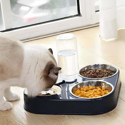 Gamelle pour chat MonChatTrianGama bleu