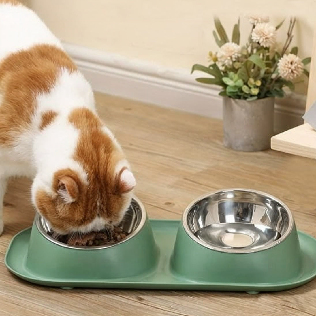 gamelle pour chat vert olive