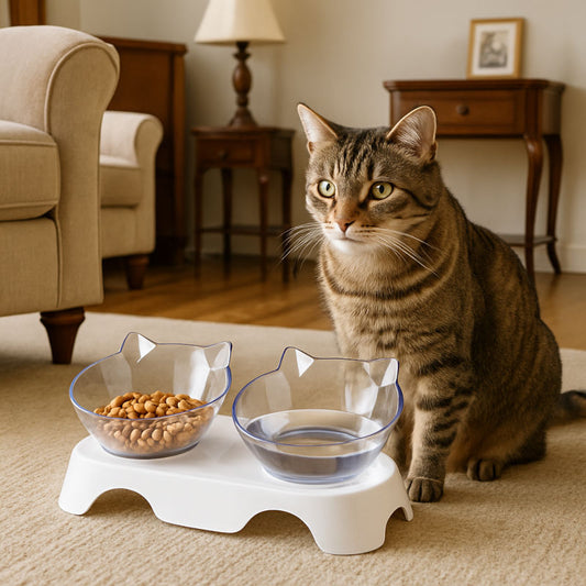 gamelle pour chat surélevée monchatgasur beau plan