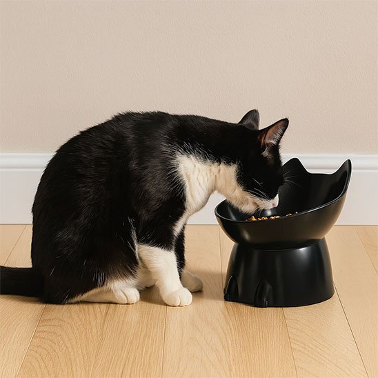 Gamelle pour chat surélevée MonChatSurPattes mange