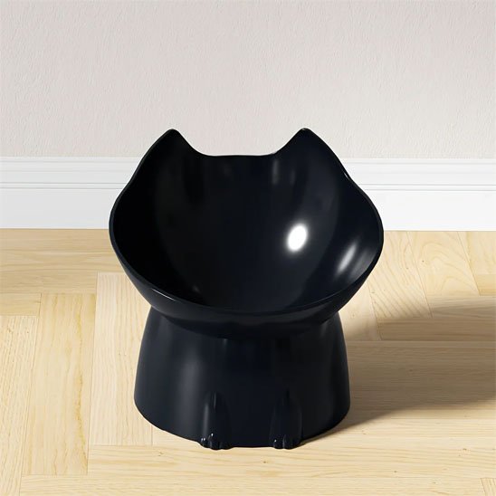 Gamelle pour chat surélevée MonChatSurPattes noir