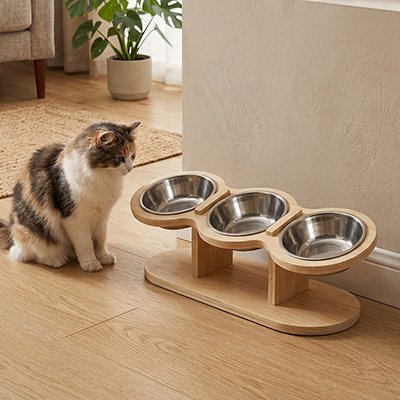 Gamelle surélevée chat MonChatGamaTrio présentation