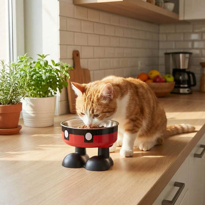 Gamelles surélevées chat MonchatBotu rouge