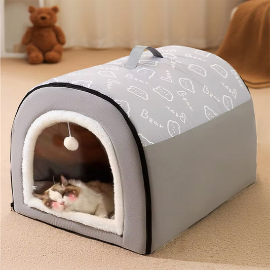 grotte pour chat monchatgrothot gris L