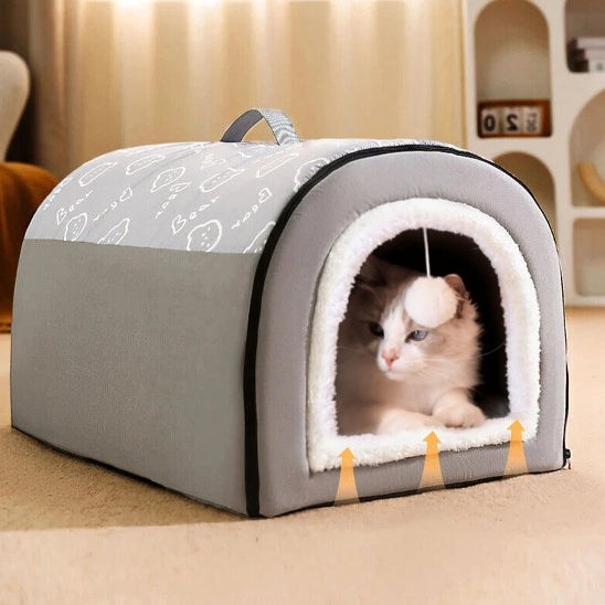 grotte pour chat monchatgrothot gris M