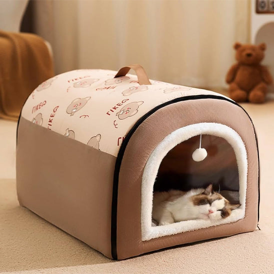 grotte pour chat monchatgrothot marron L