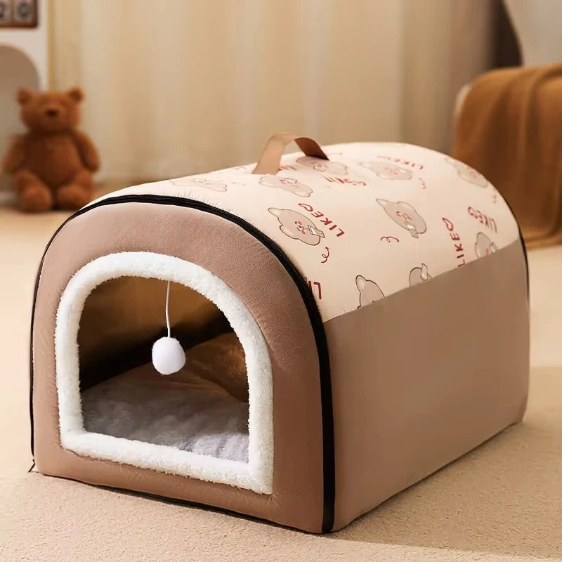 grotte pour chat monchatgrothot marron XL