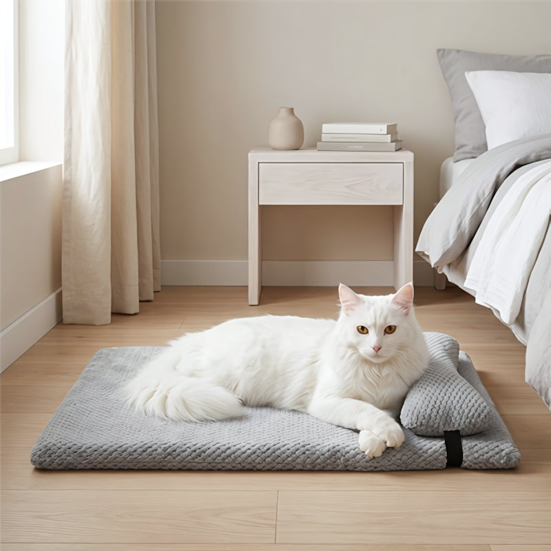 lit chat MonChatDortmieuxLuxe-support du cou gris S