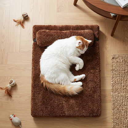 lit chat MonChatDortmieuxLuxe-support du cou marron M