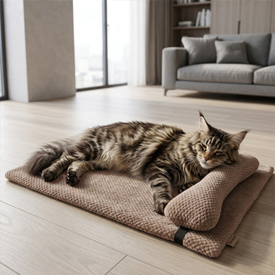 lit chat MonChatDortmieux-support du cou marron clair M