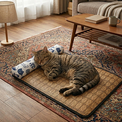 lit chat MonChatPlaidDodo blanc tête chat M
