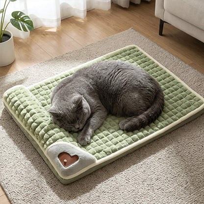 lit douillet pour chat-pour très grand chat vert