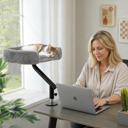 lit pour chat en hauteur​ MonChatReposAir-pour table travail tranquille