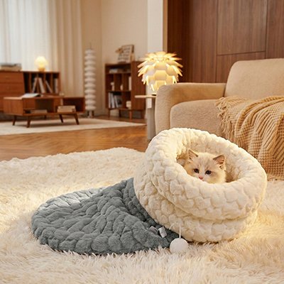 Lit pour chat MonChatChaudRepos S gris