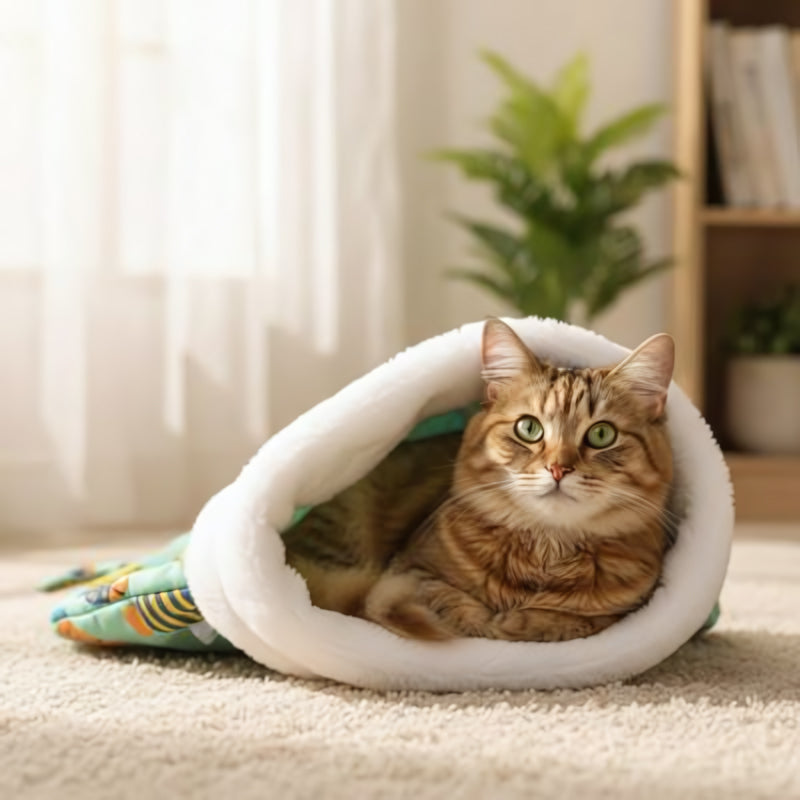 Lit pour chat MonChatCutyCouche-sac de couchage poisson S