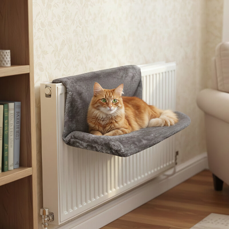 lit radiateur pour chat MonLitSuspendu en polaire solide