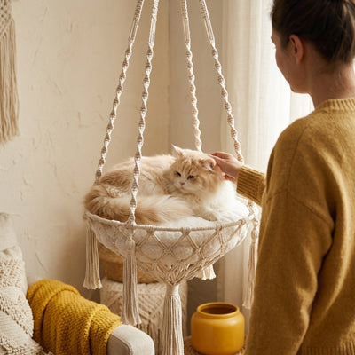 lit suspendu pour chat​ MonChatTranquille sans coussin