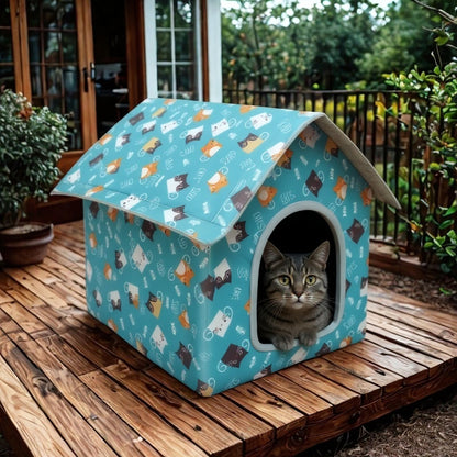 maison chat confort malin patio repos