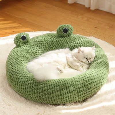 Niche chat MonChatGrenouille materiaux molleux premium