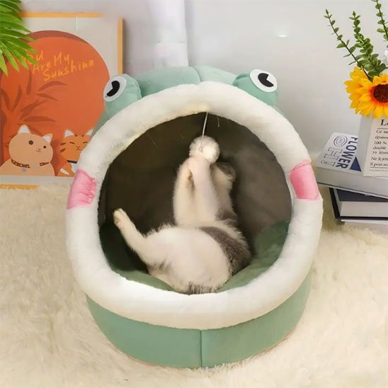 Niche pour chat MonChatCoinCalin balle jouet