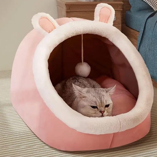 Niche pour chat MonChatCoinCalin rose L