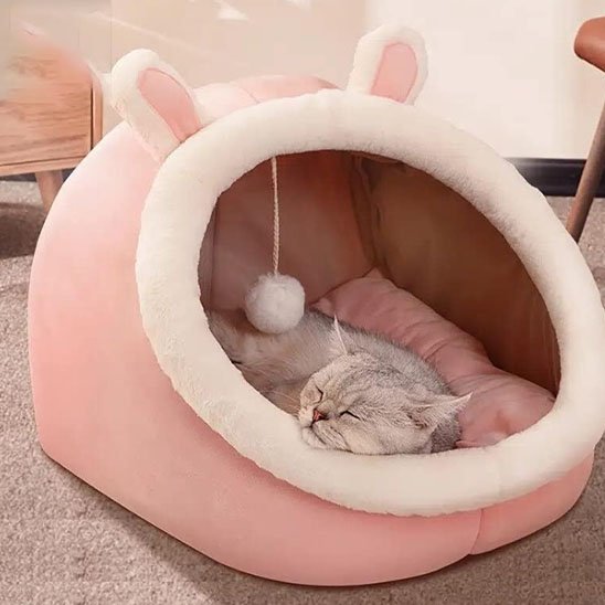 Niche pour chat MonChatCoinCalin rose M