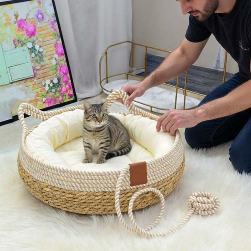 panier chat osier chat maitre