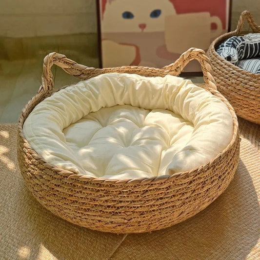 Panier chat osier pour grand chat